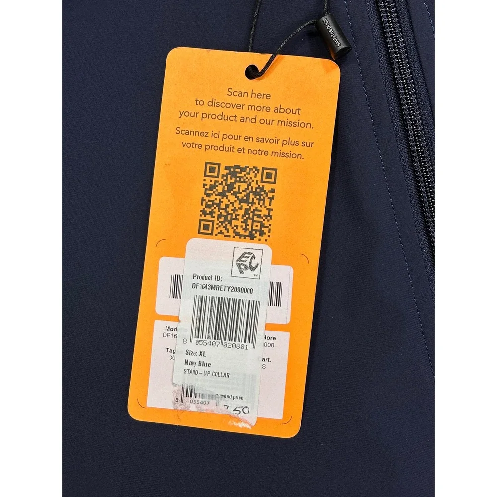 Save The Duck Men's XL Smart Leisure Full Zip Rain Jacket Stand-up Collar NWTs